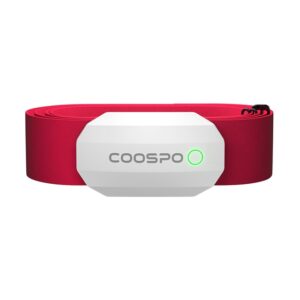 Unityj Uk Health COOSPO Heart Rate Monitor Chest Strap– Red White 602