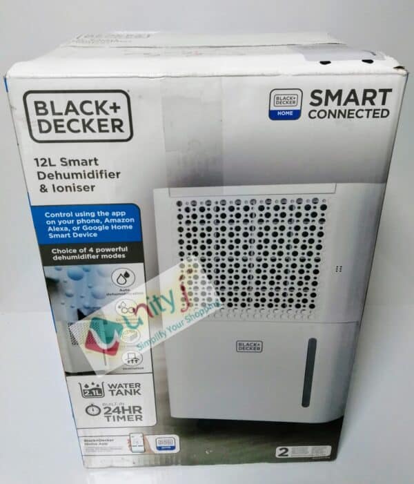 Unityj Uk Appliances BLACK+DECKER BXEH60016GB 12L Smart Dehumidifier 857