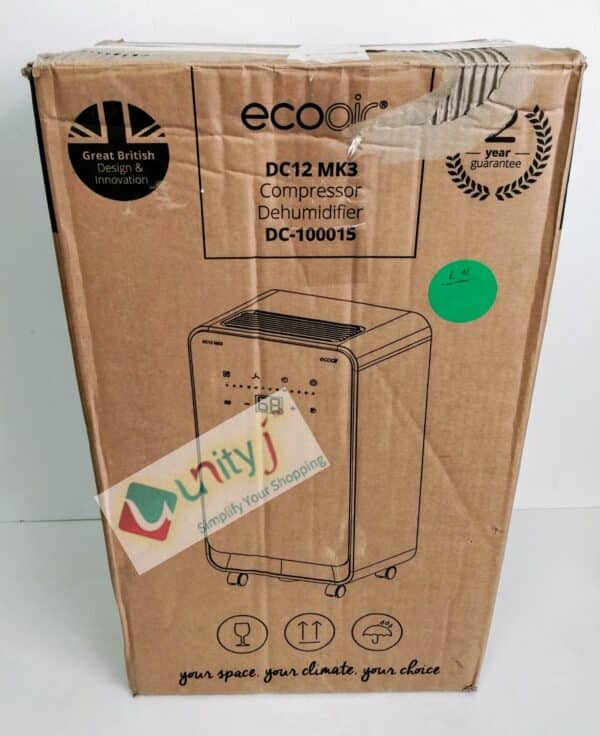 Unityj Uk Appliances EcoAir DC12 MK3 Dehumidifier 12LDay 2 864