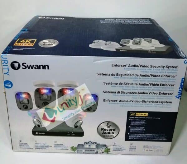 Unityj Uk Household Swann 8 Channel 2TB DVR Recorder With 4 X 4k Full HD Enforcer 695