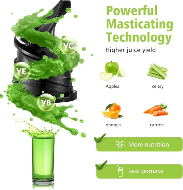 Unityj Uk Kitchen Appliances Aobosi Cold Press Slow Masticating Juicer 4 2096