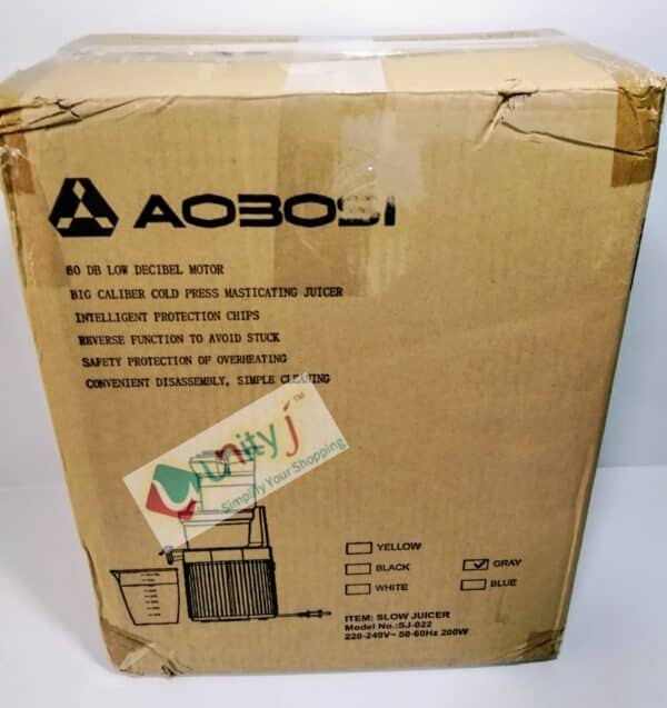 Unityj Uk Kitchen Appliances Aobosi Slow Masticating Juicer Grey 2091