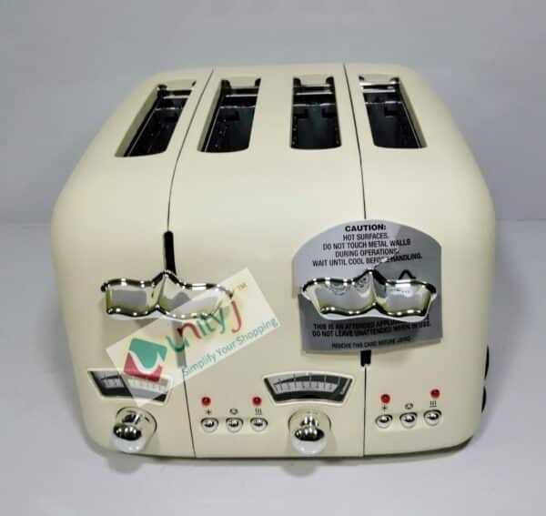 Unityj Uk Kitchen Appliances De'Longhi Argento Flora CT04.BG 4 Slice Toaster Beige 2060