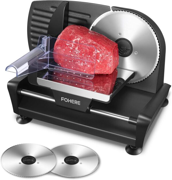Unityj Uk Kitchen Appliances FOHERE Electric Meat Slicer 2078