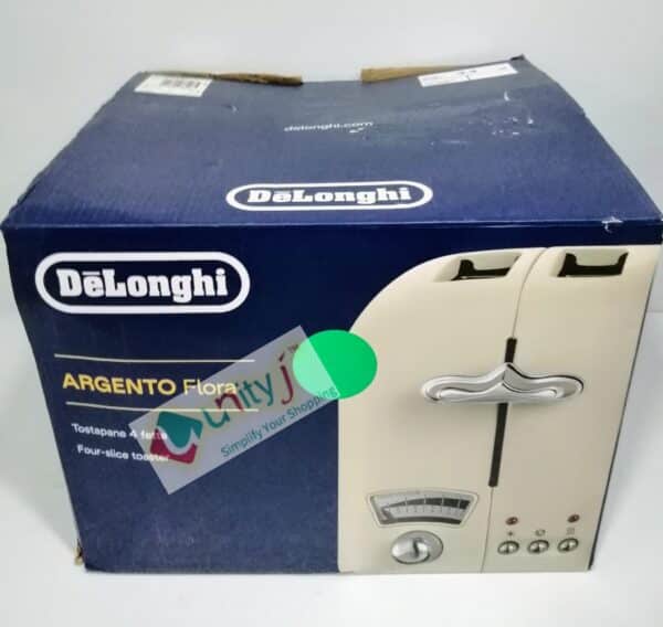 Unityj Uk Kitchen Appliances Like New De'Longhi 4 Slice Toaster Argento Flora CT04.BG 2085