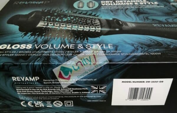Unityj Uk Beauty REVAMP Volume & Style Hot Brush Styler 4 In 1 Blow Dry 3 885