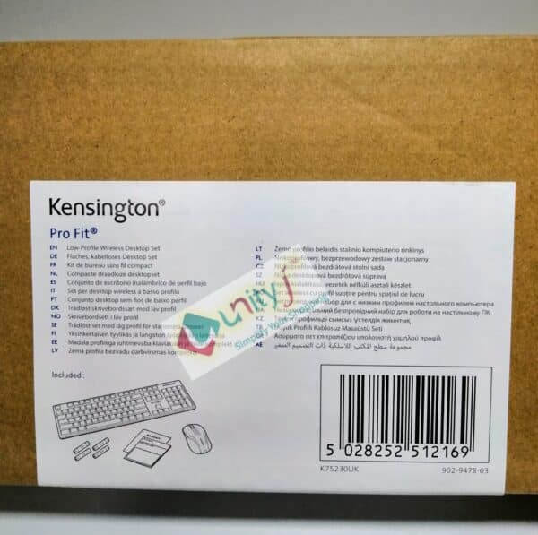 Unityj Uk Computers Kensington Pro Fit Low Profile Wireless Keyboard And Mouse Set 1 2150