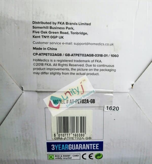 Unityj Uk Health HoMedics Pet Plus Clean Air Purifier 5 683