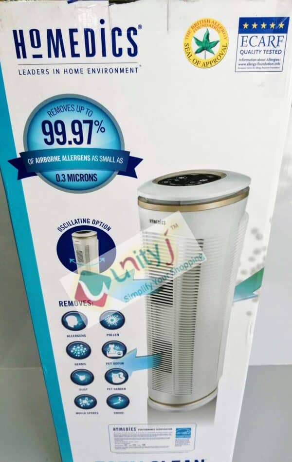 Unityj Uk Health HoMedics Pet Plus Clean Air Purifier 8 686