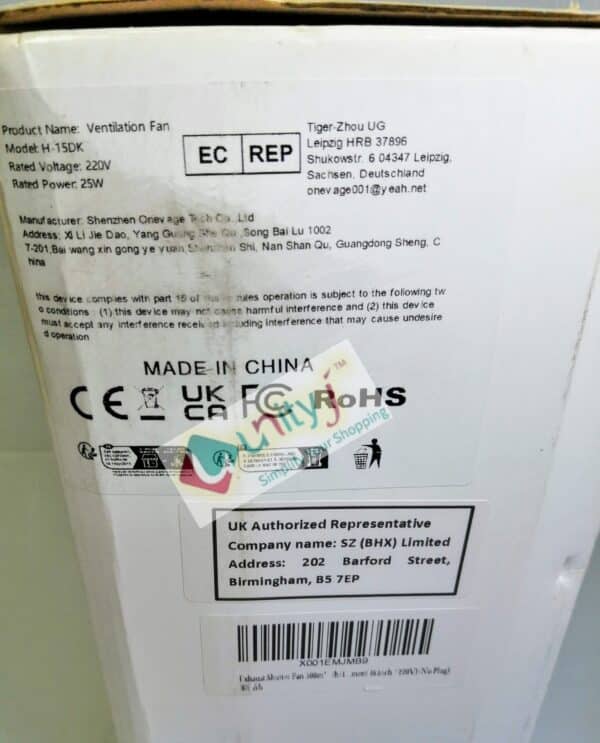 Unityj Uk Appliances HUGOOME Open Size 7.97.9 Exhaust Shutter Fan 300m³h 2 1011