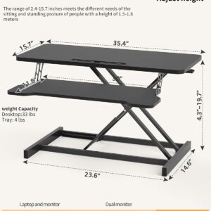 Unityj Uk Computers MEQATS Adjustable Standing Desk Converter 1 2189
