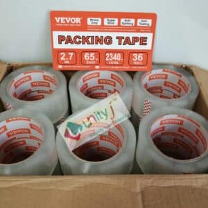 Unityj Uk Office VEVOR Clear Packing Tape, 3 Inches Core, 36 Rolls 713