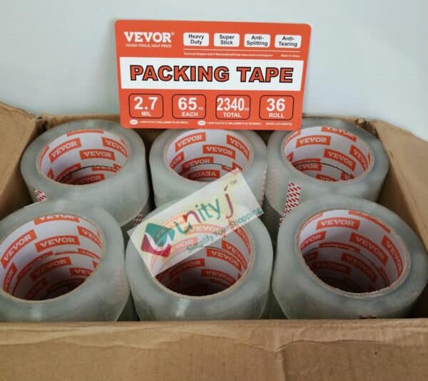 Unityj Uk Office VEVOR Clear Packing Tape, 3 Inches Core, 36 Rolls 713