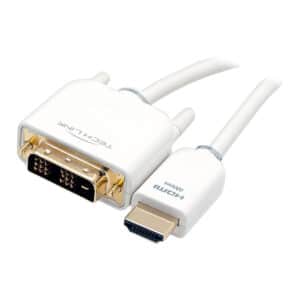 Unityj Uk Computers IWires HDMI To DVI D Dual Link Premium Cable 2M White 1 2262