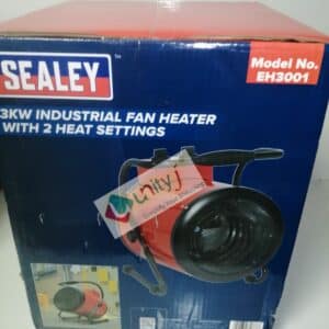 Unityj Uk Industrial Sealey 3kW Industrial Fan Heater With 2 Heat Settings – EH3001 1 169
