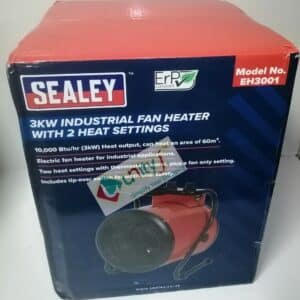 Unityj Uk Industrial Sealey 3kW Industrial Fan Heater With 2 Heat Settings – EH3001 168